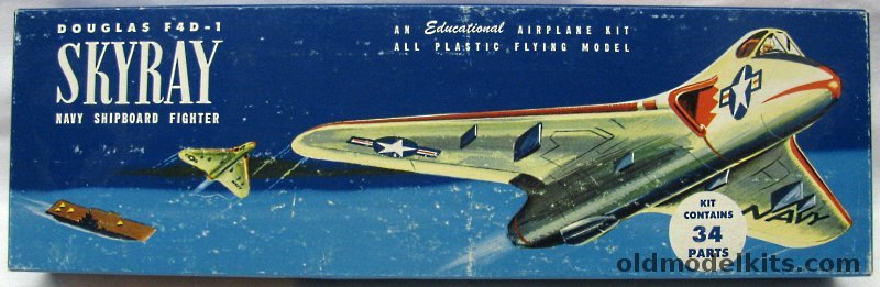 Hobby-Time 1/45 Douglas F4D-1 Skyray -  Static Display or Flying Model - (F4D1), 2001 plastic model kit